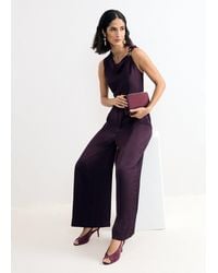 Phase Eight - Avril Satin Cowl Neck Jumpsuit - Lyst