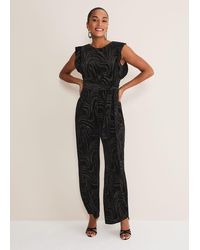 Phase Eight - Victoriana Swirl Velvet Jumpsuit - Lyst