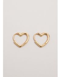 Phase Eight - Mini Heart Hoop Earrings - Lyst