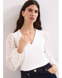 Phase Eight - Palmer Lace Sleeve Top - Lyst
