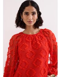 Phase Eight - Shayla Textured Blouse - Lyst