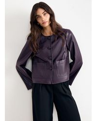 Phase Eight - Malina Pu Collarless Jacket - Lyst
