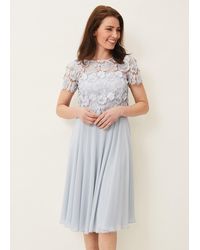 Phase Eight - Brandie Lace Bodice Chiffon Dress - Lyst