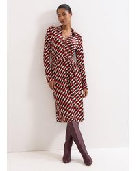 Phase Eight - Check Jersey Midi Dress - Lyst