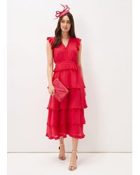 Phase Eight - Josephina Tiered Midi Dress - Lyst
