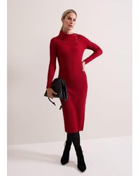 Phase Eight - Willow Popper Column Midi Dress - Lyst