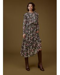Phase Eight - Zowena Floral Tiered Midi Skirt - Lyst