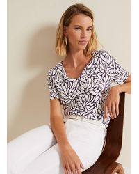 Phase Eight - 's Alice Leaf Print Top - Lyst