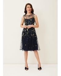 Phase Eight - Esmeralda Embroidered Fit & Flare Dress - Lyst