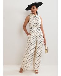 Phase Eight - Petite Marilee Spot Corsage Jumpsuit - Lyst
