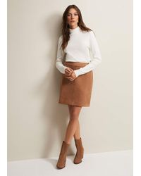 Phase Eight - 's Darya Faux Suede Mini Skirt - Lyst