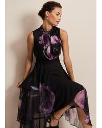 Phase Eight - Lucinda Floral Chiffon Midi Dress - Lyst
