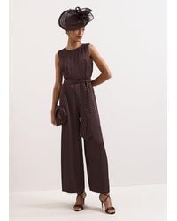 Phase Eight - Petite Janine Spot Straight Leg Jumpsuit - Lyst