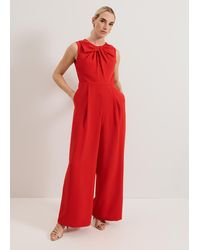Phase Eight - Saffron Twist Front Wide Leg Jumpsuit - Lyst
