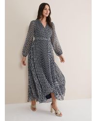 Phase Eight - Roxanna Pleated Diamond Maxi Dress - Lyst