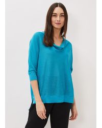 Phase Eight - Clare Linen Cowl Neck Fine Knit Jumper - Lyst