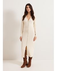 Phase Eight - Ella Maxi Zip Ribbed Dress - Lyst