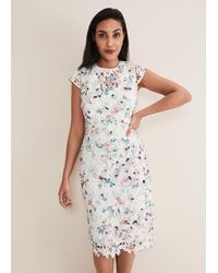 Phase Eight - 's Petite Franky Floral Lace Dress - Lyst