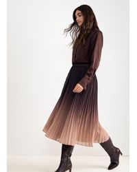 Phase Eight - Tallulah Ombre Pleated Midi Skirt - Lyst
