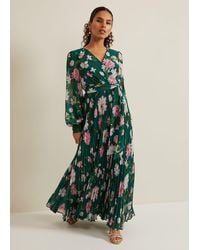 Phase Eight - 's Petite Rosa Floral Pleat Maxi Dress - Lyst