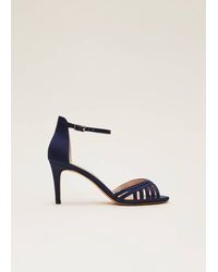 Phase Eight - Satin Strappy Heeled Sandals - Lyst