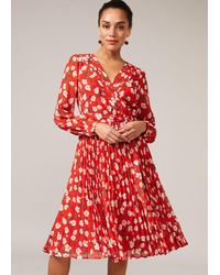 Phase Eight - Lou-poppy Ditsy Print Pleated Skirt Dress - Lyst