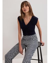 Phase Eight - Taia Pleat Front V Neck Top - Lyst