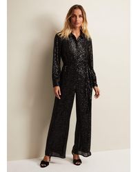 Phase Eight - Alessandra Sequin Shirt Jumpsuit - Lyst