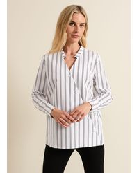 Phase Eight - Ashlyn Asymmetric Striped Shirt - Lyst