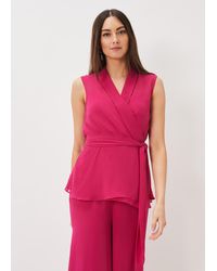 Phase Eight - Florentine Sleeveless Wrap Top - Lyst