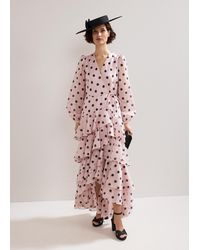 Phase Eight - Simone Spot Ruffle Maxi Dress - Lyst