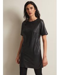 Phase Eight - Hilde Faux Leather Shift Mini Dress - Lyst