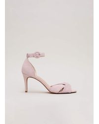 Phase Eight - 's Suede Twist Ankle Strap Heeled Shoes - Lyst