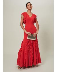 Phase Eight - 's Donatella Ruffle Maxi Dress - Lyst