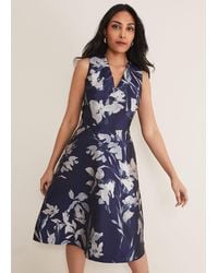 Phase Eight - Petite Cassy Jaquard Floral Midi Dress - Lyst