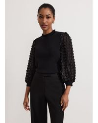 Phase Eight - Shelly Woven Sleeve Detail Jumper - Lyst