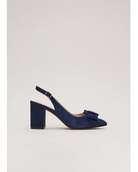 Phase Eight - 's Bow Front Slingback Block Heel Shoes - Lyst