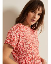 Phase Eight - 's Suzie Button Detail Printed Top - Lyst