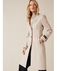 Phase Eight Samantha Single Breasted Coat - Natural