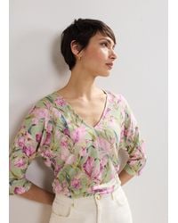 Phase Eight - Flossie Floral Linen Top - Lyst