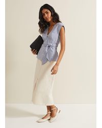 Phase Eight - Sadie Striped Tie Waist Shirt - Lyst