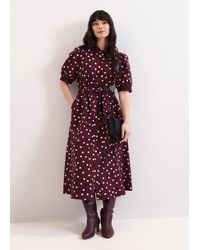 Phase Eight - Delphine Spot Midi Dress - Lyst
