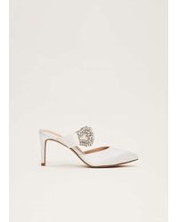 Phase Eight - Bridal Jewel Trim Mule Shoe - Lyst