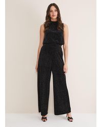 Phase Eight - Dove Glitter Velvet Trouser - Lyst