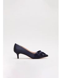 Phase Eight - Satin Knot Front Kitten Heel - Lyst