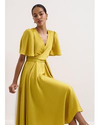 Phase Eight - Petite Abbie Textured Wrap Dress - Lyst