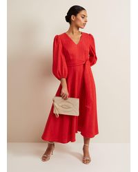 Phase Eight - Petite Marilyn Puff Sleeve Midi Dress - Lyst