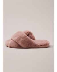 Phase Eight - Faux Fur Slider Slippers - Lyst