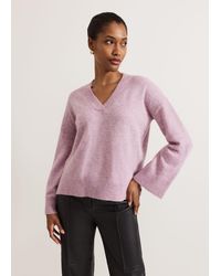Phase Eight - Olivia V Neck Alpaca Jumper - Lyst