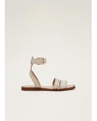 Phase Eight - Leather Flat Sandals - Lyst